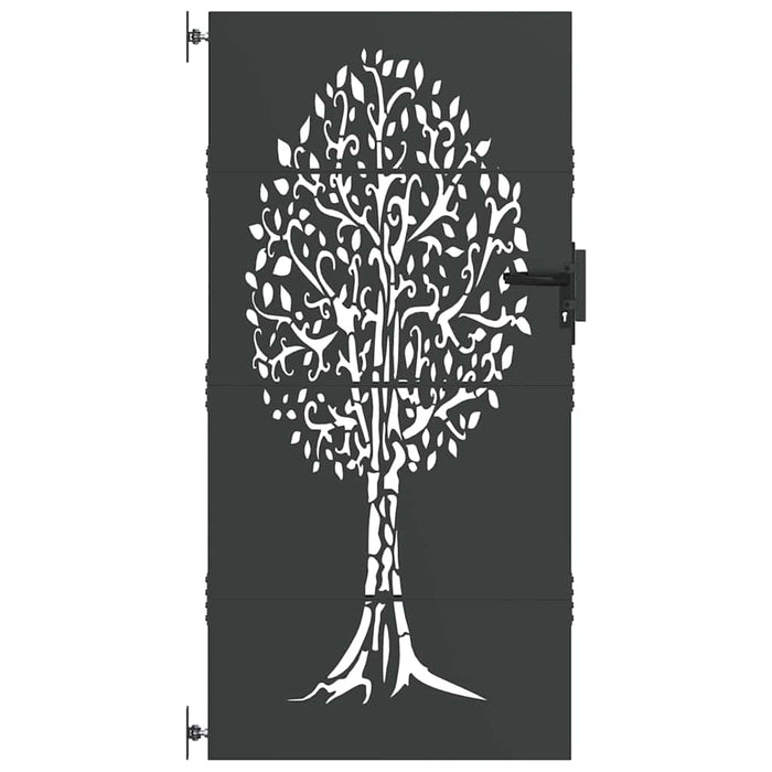 Poartă de grădină, Poartă de Grădină 85x75 cm Design Copac din Oțel Corten - WALTI WALTI