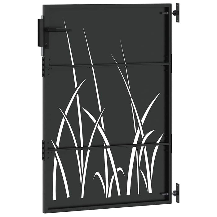 Poartă de grădină, Poartă de grădină 85x150 cm Oțel Corten Design Iarbă - WALTI WALTI