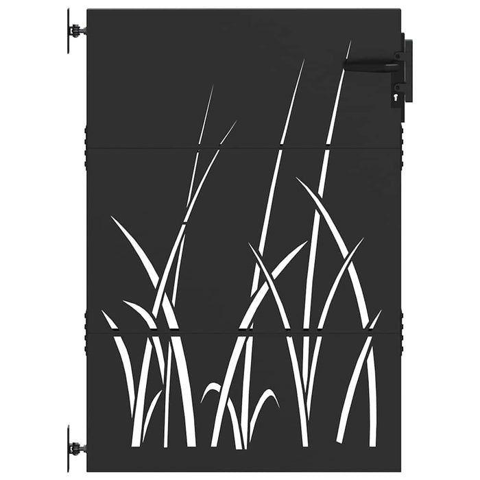 Poartă de grădină, Poartă de grădină 85x150 cm Oțel Corten Design Iarbă - WALTI WALTI