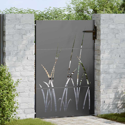 Poartă de grădină, Poartă de grădină 85x150 cm Oțel Corten Design Iarbă - WALTI WALTI
