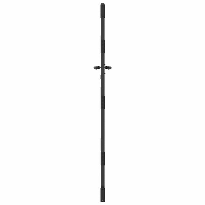 Poartă de grădină Negru 85 x 175 cm Oțel vopsit în pulbere WALTI