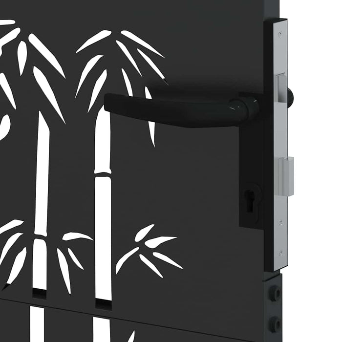 Poartă de grădină Negru 105 x 175 cm Oțel vopsit în pulbere - WALTI WALTI
