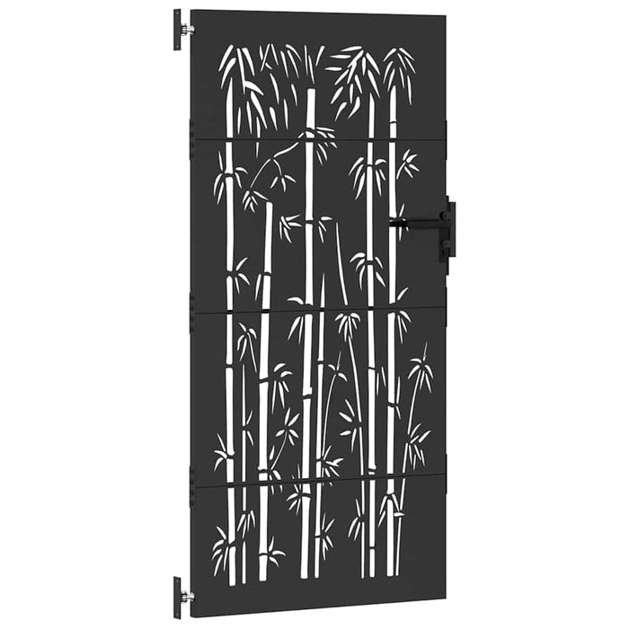 Poartă de grădină Negru 105 x 175 cm Oțel vopsit în pulbere - WALTI WALTI