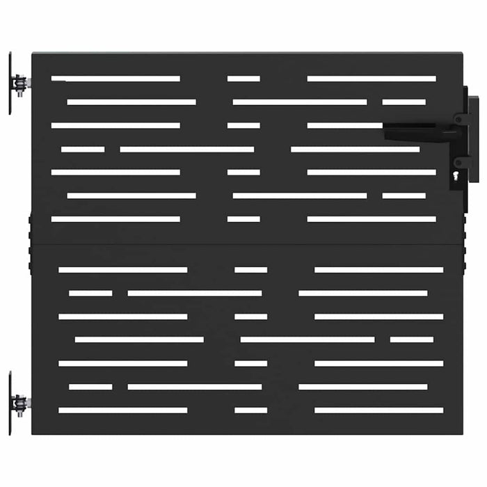 Poartă de grădină Negru 105 x 100 cm Oțel vopsit în pulbere - WALTI WALTI