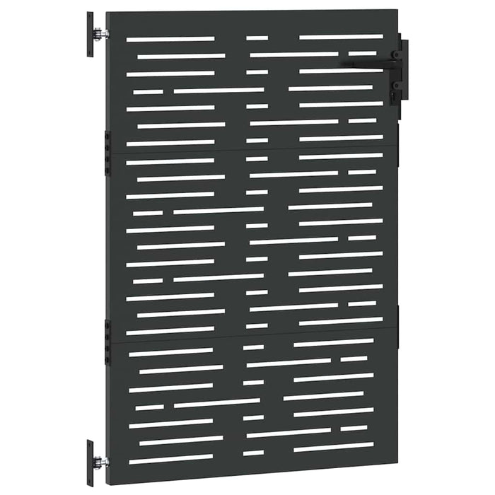 Poartă de grădină Negru 85 x 150 cm Oțel vopsit în pulbere WALTI