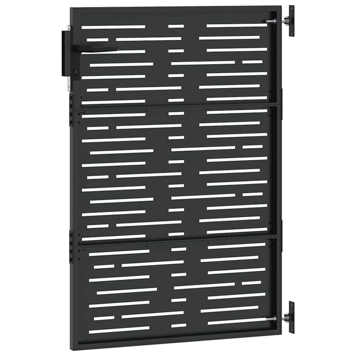 Poartă de grădină Negru 85 x 150 cm Oțel vopsit în pulbere WALTI