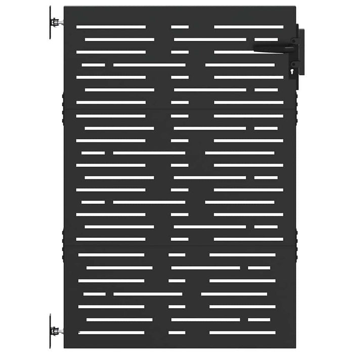 Poartă de grădină Negru 85 x 150 cm Oțel vopsit în pulbere WALTI
