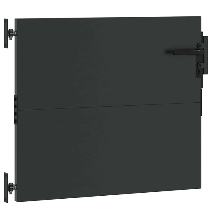 Poartă de grădină Negru 85 x 100 cm Oțel vopsit în pulbere WALTI