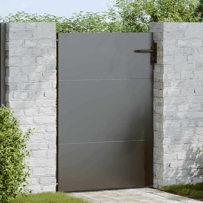 Poartă de grădină Negru 85 x 125 cm Oțel vopsit în pulbere WALTI