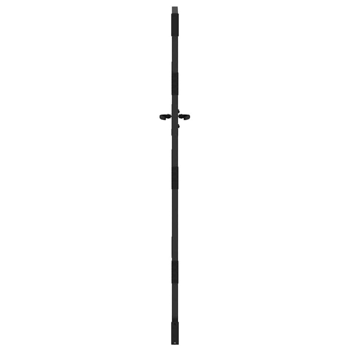 Poartă de grădină Negru 85 x 125 cm Oțel vopsit în pulbere WALTI