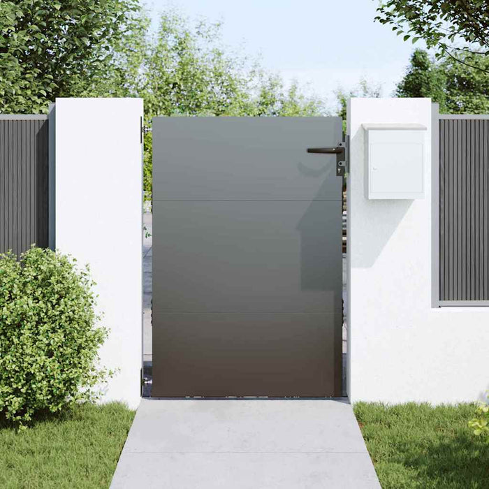 Poartă de grădină Negru 85 x 150 cm Oțel vopsit în pulbere WALTI
