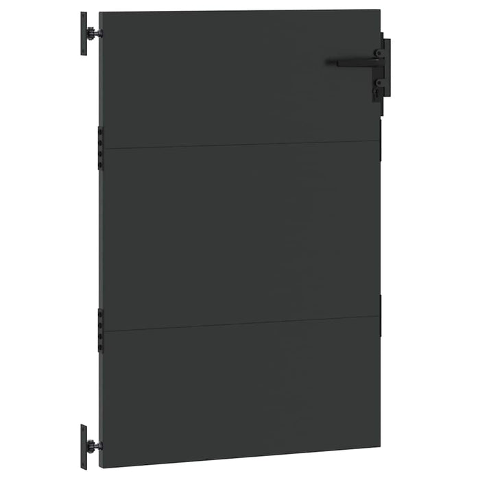 Poartă de grădină Negru 85 x 150 cm Oțel vopsit în pulbere WALTI