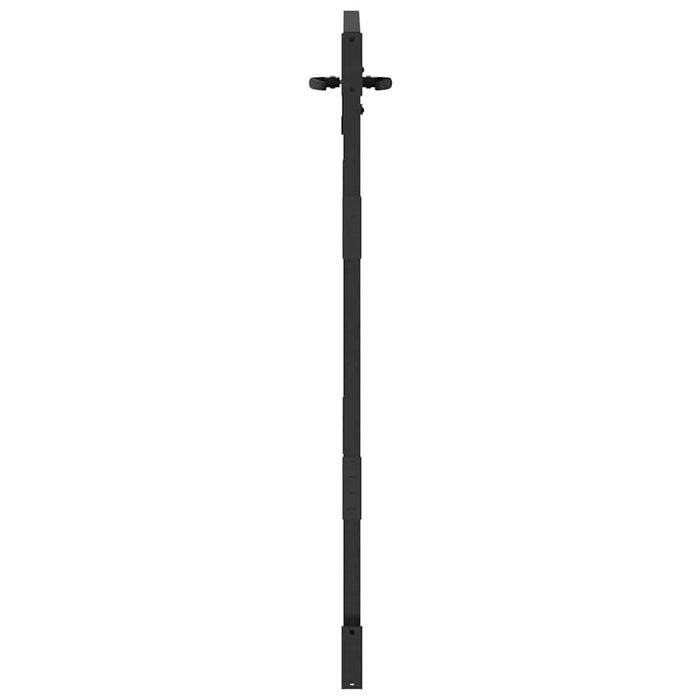 Poartă de grădină Negru 85 x 150 cm Oțel vopsit în pulbere WALTI