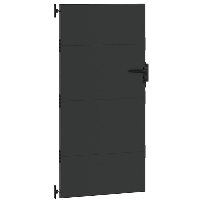 Poartă de grădină Negru 85 x 175 cm Oțel vopsit în pulbere WALTI