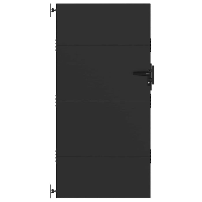 Poartă de grădină Negru 85 x 175 cm Oțel vopsit în pulbere WALTI