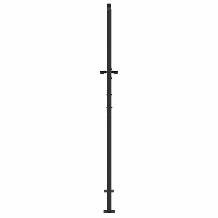 Poartă de grădină Negru 110 x 180 cm Oțel vopsit în pulbere WALTI