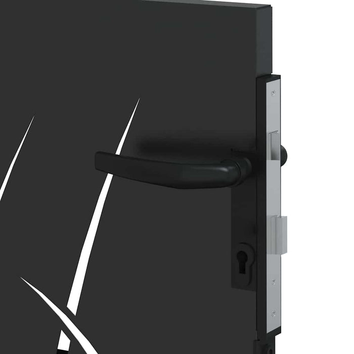 Poartă de grădină Negru 105 x 100 cm Oțel vopsit în pulbere - WALTI WALTI