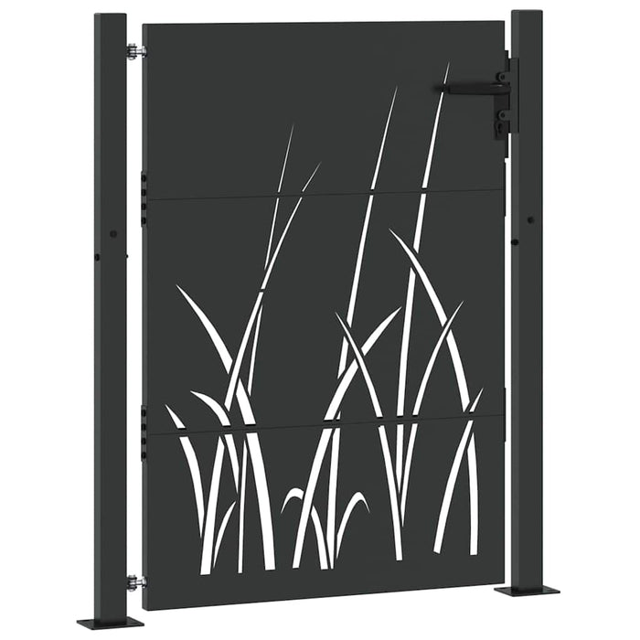 Poartă de grădină Negru 110 x 155 cm Oțel vopsit în pulbere WALTI