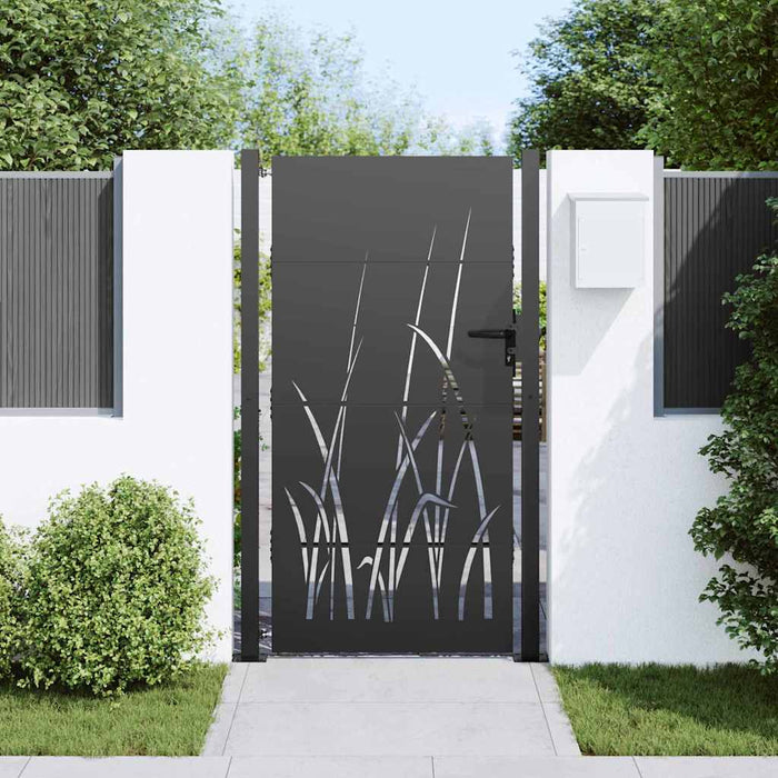 Poartă de grădină, Poartă de grădină 105x75 cm din oțel corten design iarbă - WALTI WALTI