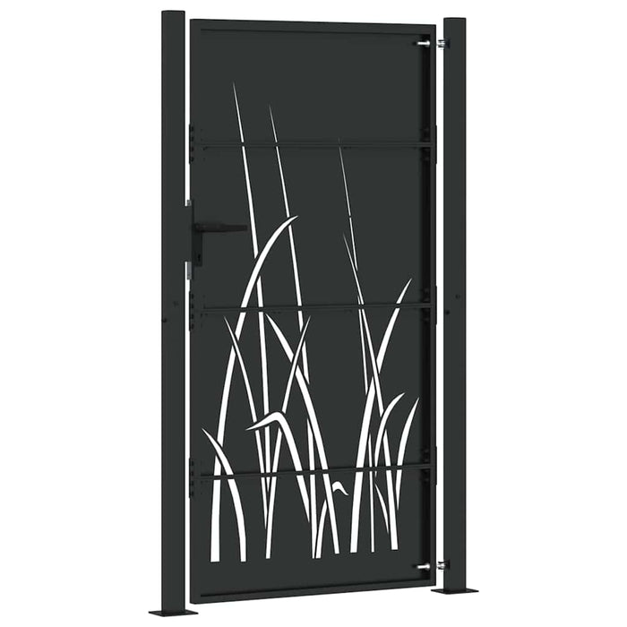 Poartă de grădină, Poartă de grădină 105x75 cm din oțel corten design iarbă - WALTI WALTI