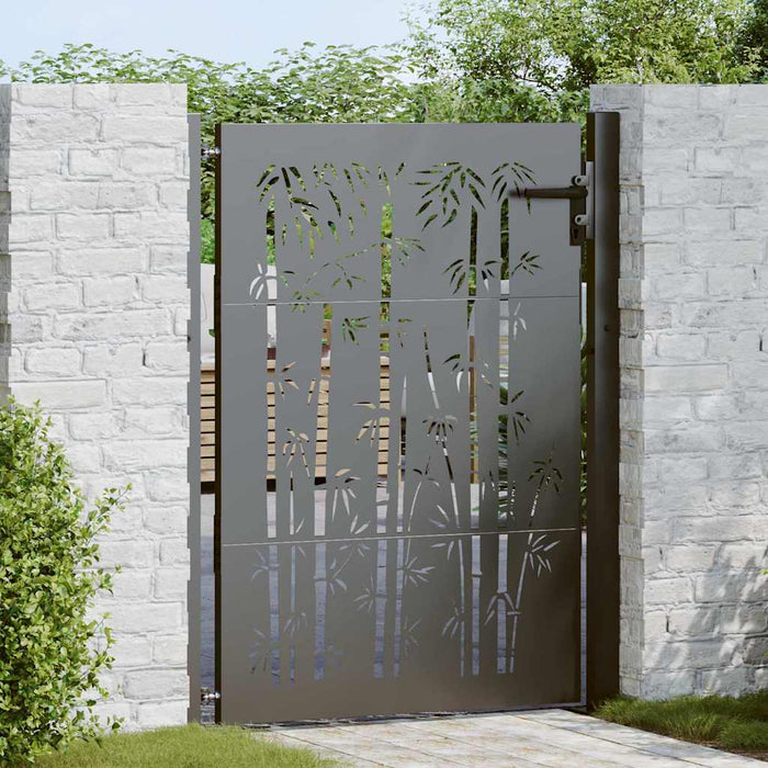 Poartă de grădină Negru 110 x 155 cm Oțel vopsit electrostatic WALTI