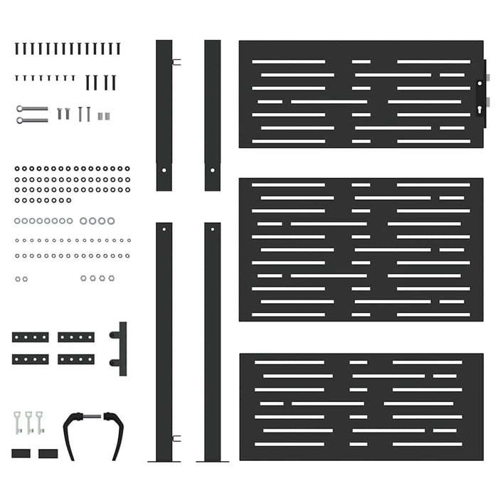Poartă de grădină, Poartă de Grădină 105x75 cm Design Square din Oțel Corten - WALTI WALTI