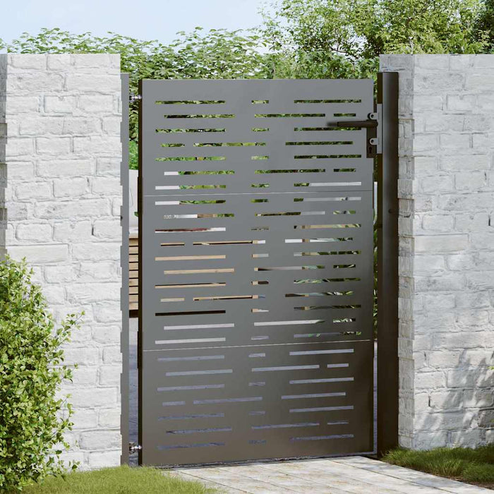 Poartă de grădină Negru 110 x 155 cm Oțel vopsit electrostatic WALTI
