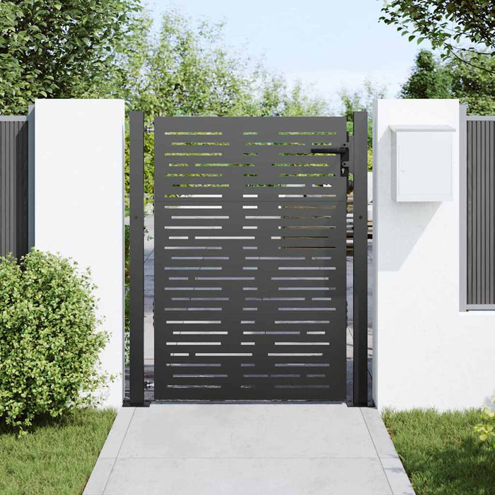 Poartă de grădină Negru 110 x 155 cm Oțel vopsit electrostatic WALTI