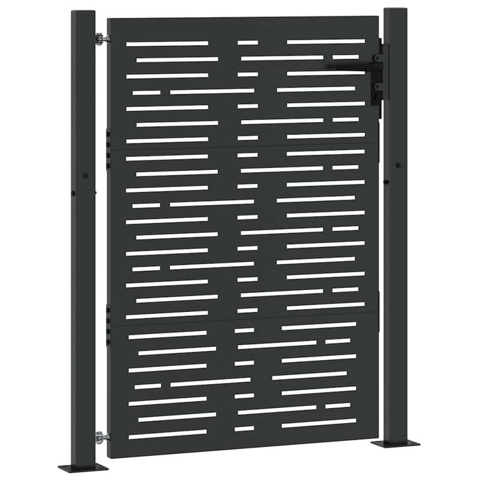 Poartă de grădină Negru 110 x 155 cm Oțel vopsit electrostatic WALTI