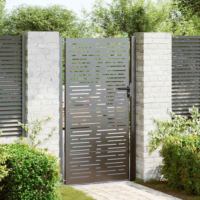 Poartă de grădină Negru 110 x 205 cm Oțel vopsit electrostatic WALTI