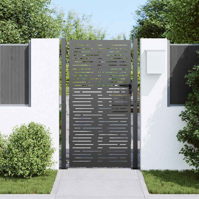 Poartă de grădină Negru 110 x 205 cm Oțel vopsit electrostatic WALTI