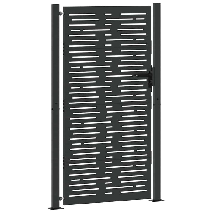 Poartă de grădină Negru 110 x 205 cm Oțel vopsit electrostatic WALTI