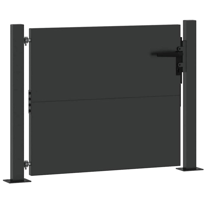 Poartă de grădină Negru 110 x 105 cm Oțel vopsit electrostatic WALTI