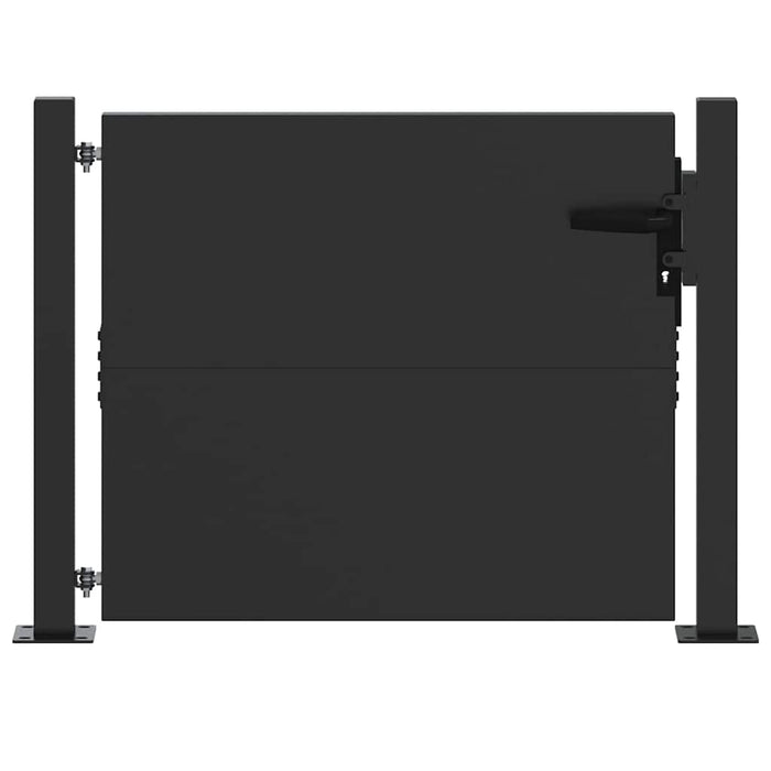 Poartă de grădină Negru 110 x 105 cm Oțel vopsit electrostatic WALTI