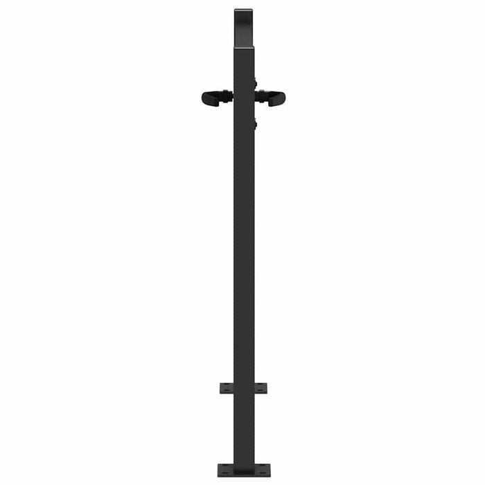 Poartă de grădină Negru 110 x 105 cm Oțel vopsit electrostatic WALTI