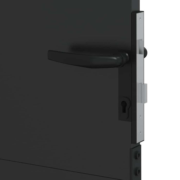 Poartă de grădină Negru 105 x 130 cm Oțel vopsit electrostatic WALTI