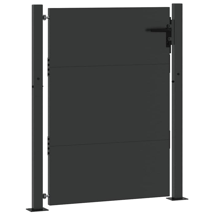 Poartă de grădină Negru 110 x 155 cm Oțel vopsit electrostatic WALTI