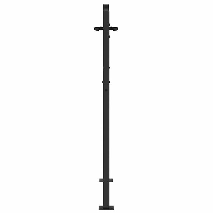 Poartă de grădină Negru 110 x 155 cm Oțel vopsit electrostatic WALTI