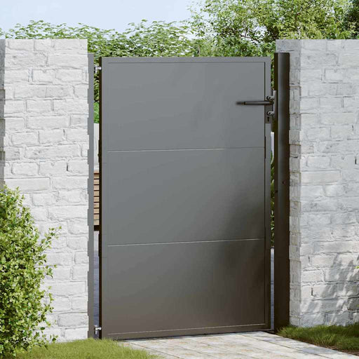 Poartă de grădină Negru 110 x 130 cm Oțel vopsit electrostatic - WALTI WALTI