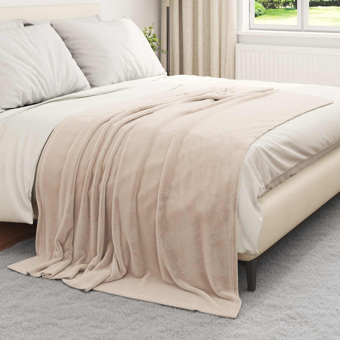 Pătura de aruncat Bej 150 x 200 cm Molton - WALTI WALTI