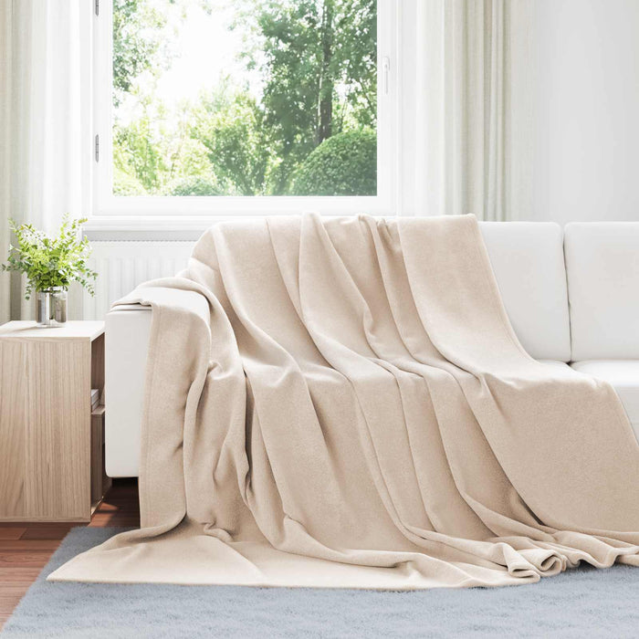 Pătura de aruncat Bej 220 x 240 cm Molton - WALTI WALTI
