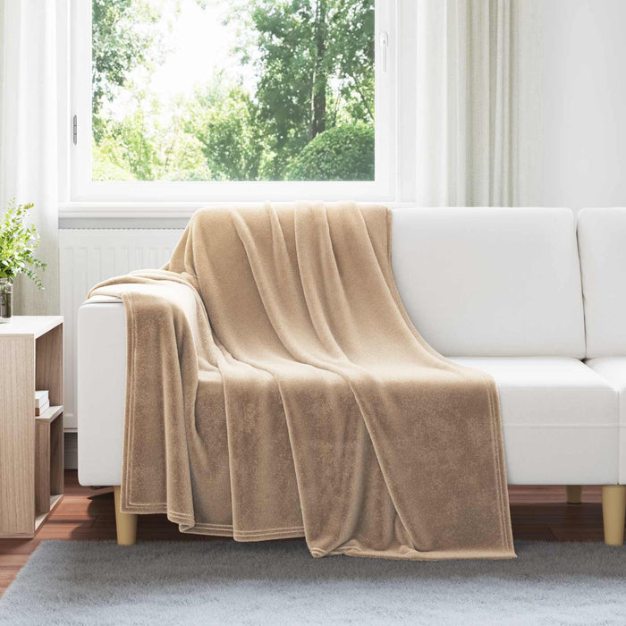 Pătura de aruncat Culoare Cămilă 150 x 200 cm Molton - WALTI WALTI