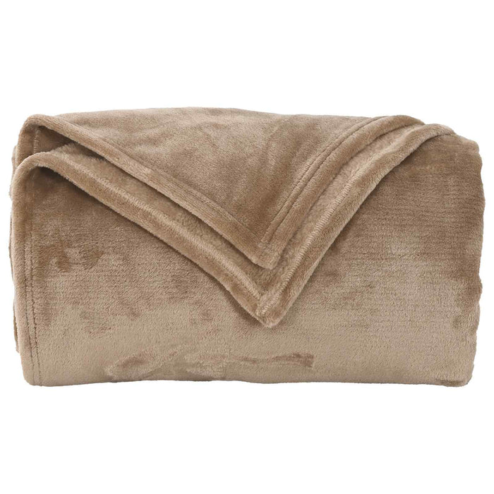 Pătura de aruncat Culoare Cămilă 240 x 270 cm Molton - WALTI WALTI