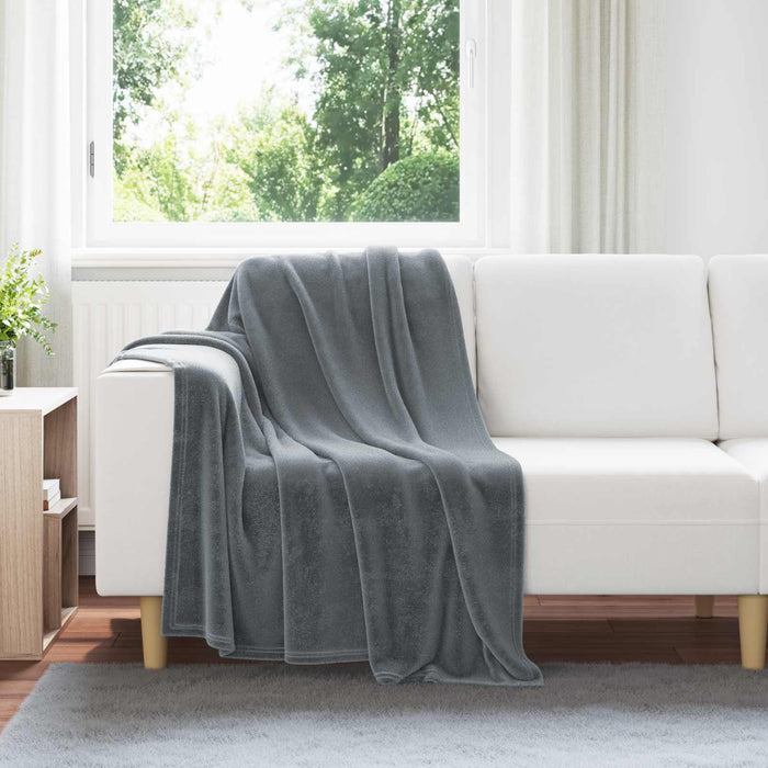 Pătura de aruncat Gri închis 130 x 150 cm Molton - WALTI WALTI