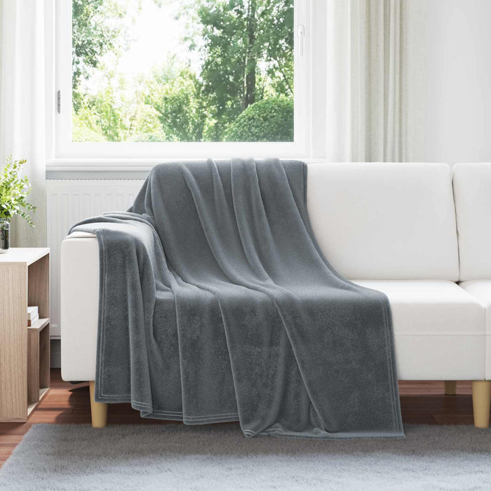 Pătura de aruncat Gri închis 150 x 200 cm Molton - WALTI WALTI