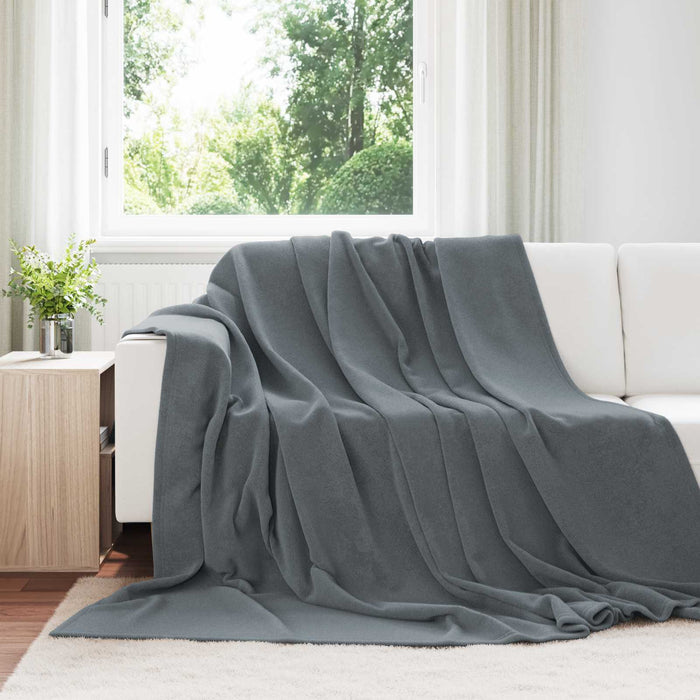 Pătura de aruncat Gri închis 220 x 240 cm Molton - WALTI WALTI