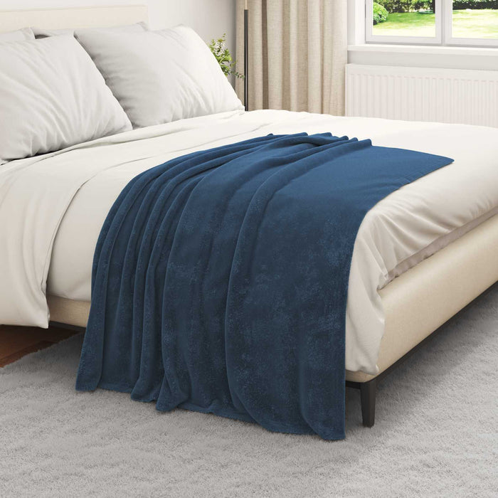 Pătura de aruncat Albastru marin 130 x 150 cm Molton - WALTI WALTI