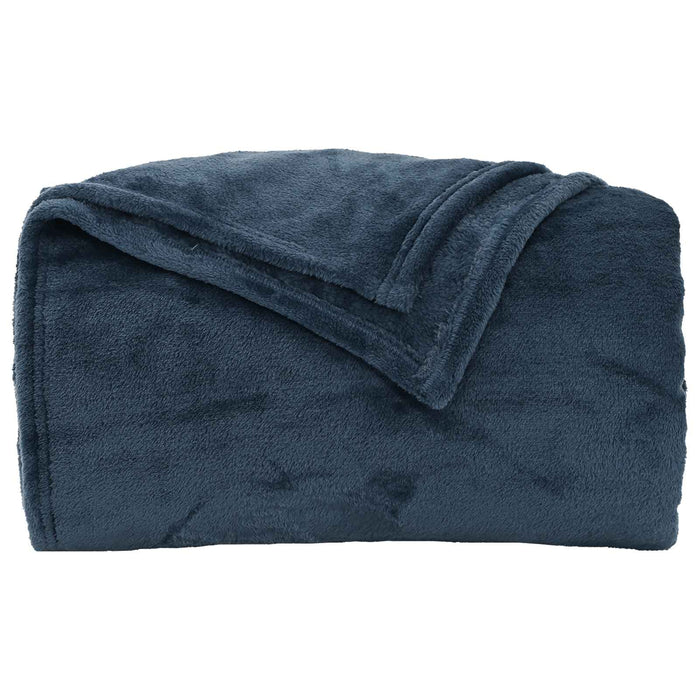 Pătura de aruncat Albastru marin 130 x 150 cm Molton - WALTI WALTI
