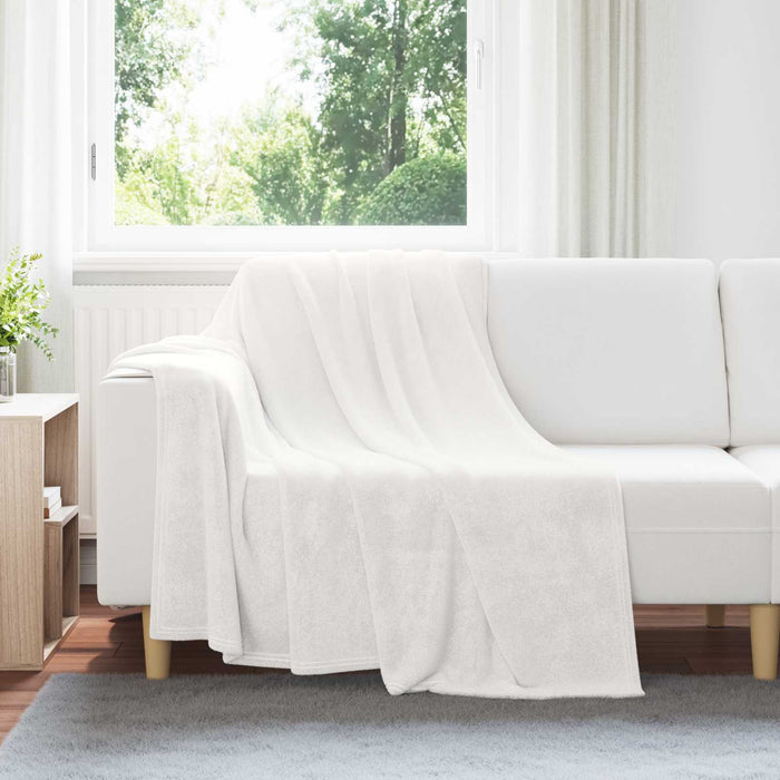 Pătura de aruncat Alb 150 x 200 cm Molton - WALTI WALTI