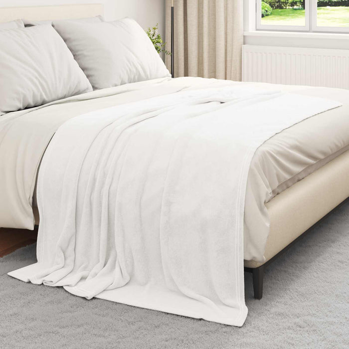 Pătura de aruncat Alb 150 x 200 cm Molton - WALTI WALTI